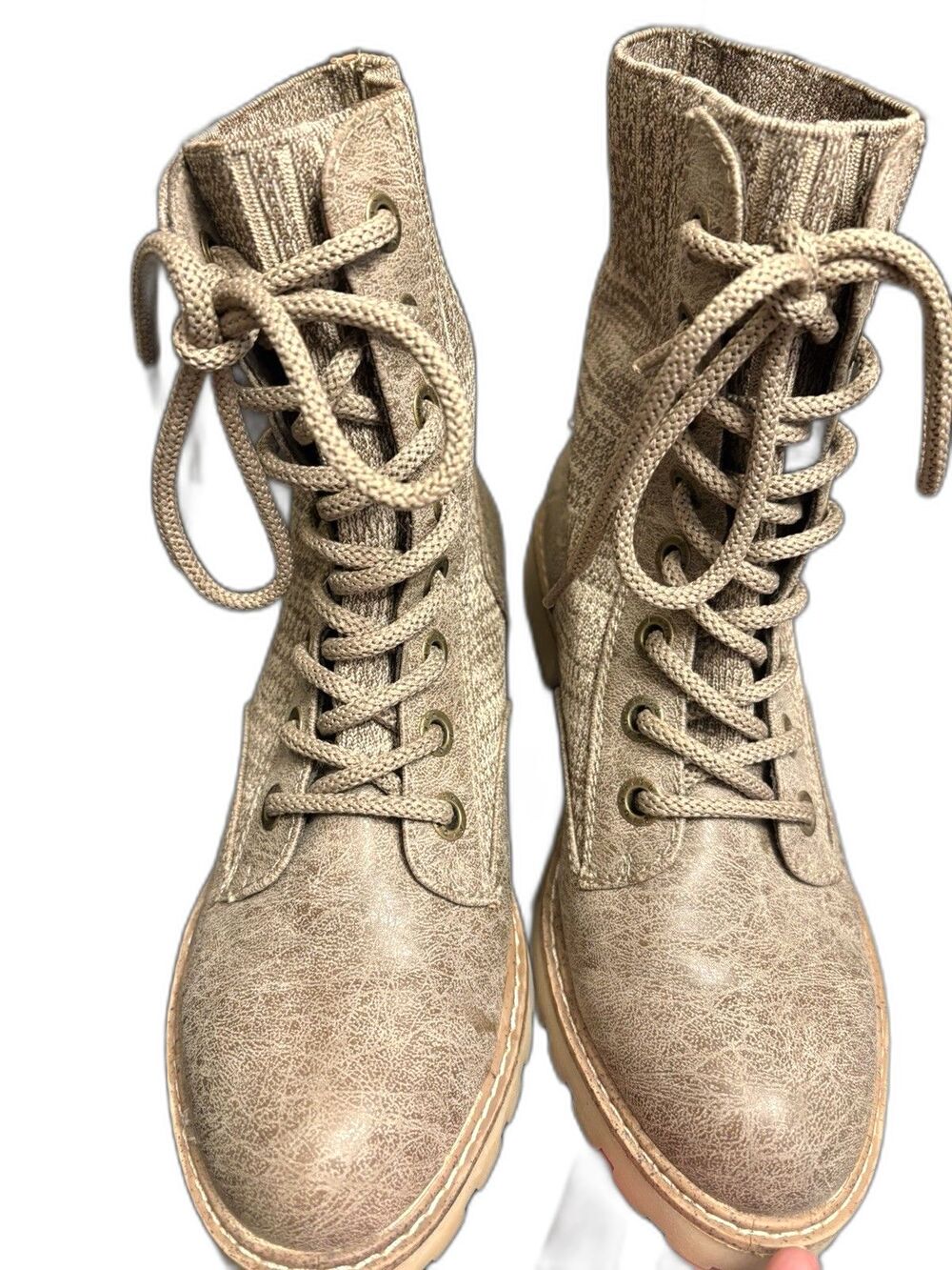 Blowfish Malibu Vegan Gray Lace-Up Combat Ankle Boots Women’s US 7 B138
